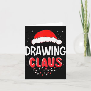 Drawing Santa Claus Christmas Matching Costume  Card