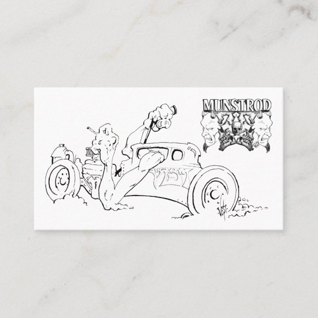 Drawing  Street rod Business Card (Front)