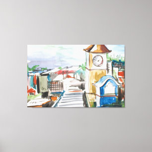 Drawing The Town Square Wall Art