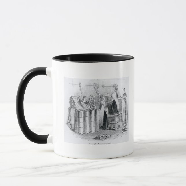 Drawing the Worsted into Slivers Mug (Left)
