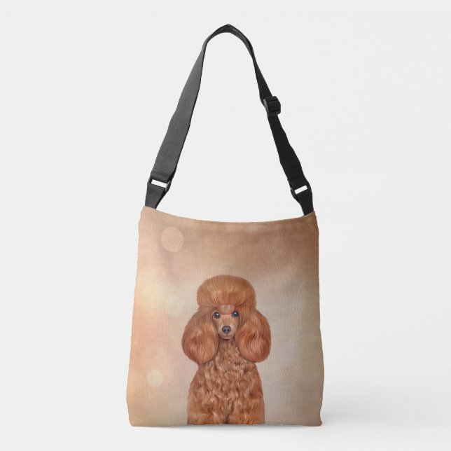 Drawing Toy poodle Crossbody Bag (Front)