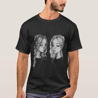 Drawing two girls prices design men's T-Shirt