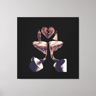 Drawing with coffee coffee drawing  canvas print