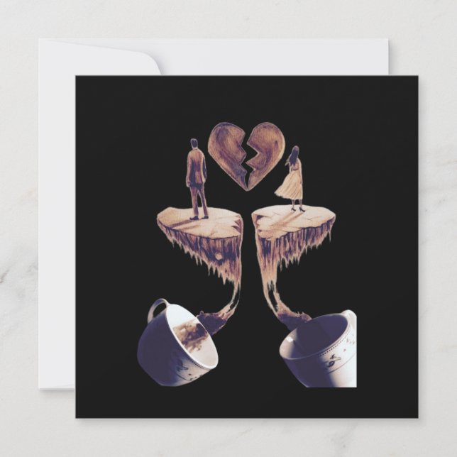 Drawing with coffee coffee drawing  invitation (Front)