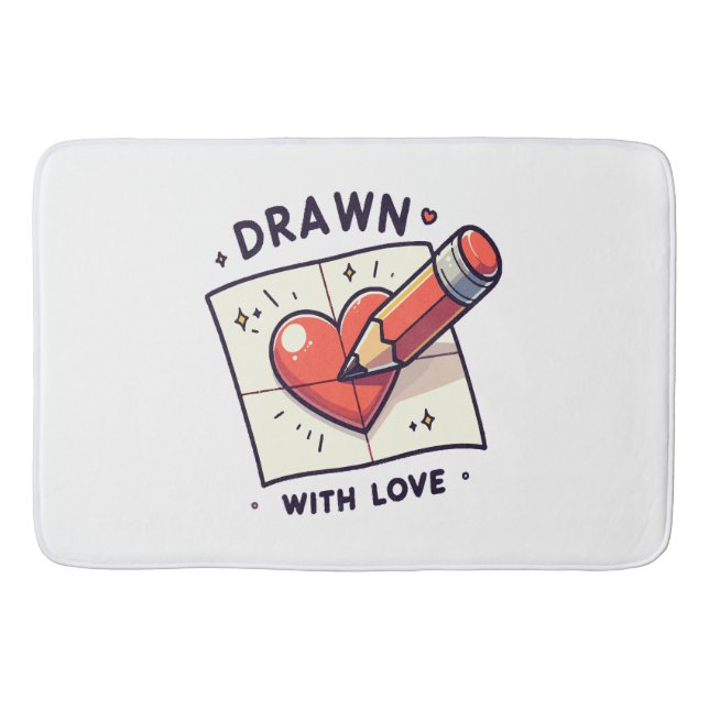 Drawing with love bath mat (Front)