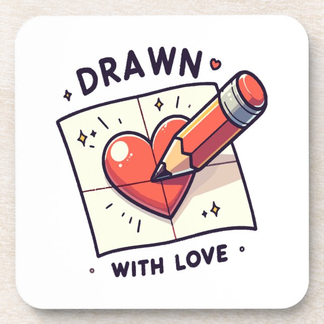 Drawing with love coaster (Front)