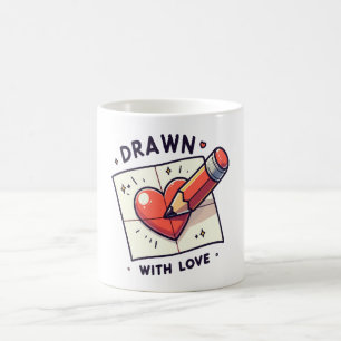 Drawing with love coffee mug