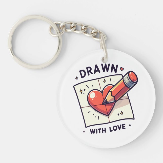 Drawing with love key ring (Front)