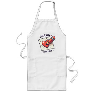 Drawing with love long apron