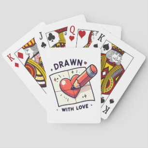 Drawing with love playing cards
