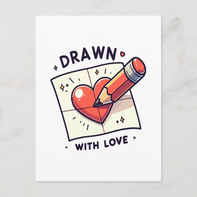 Drawing with love postcard (Front)