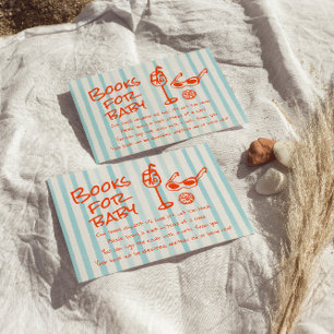 Drawn Baby On Board Gender Neutral Book Request Enclosure Card