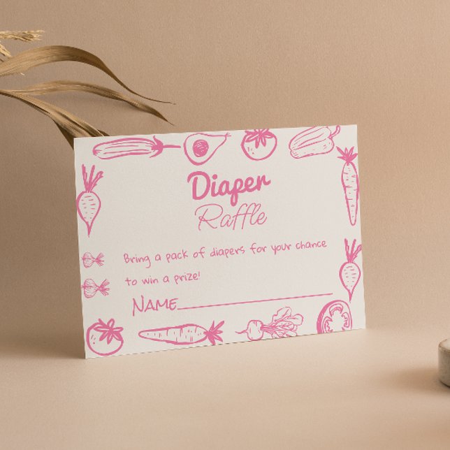 Drawn Blue Locally Grown Baby Boy Diaper Raffle Enclosure Card (Creator Uploaded)