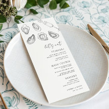 Drawn Champagne Oysters Let's Eat White Wedding  