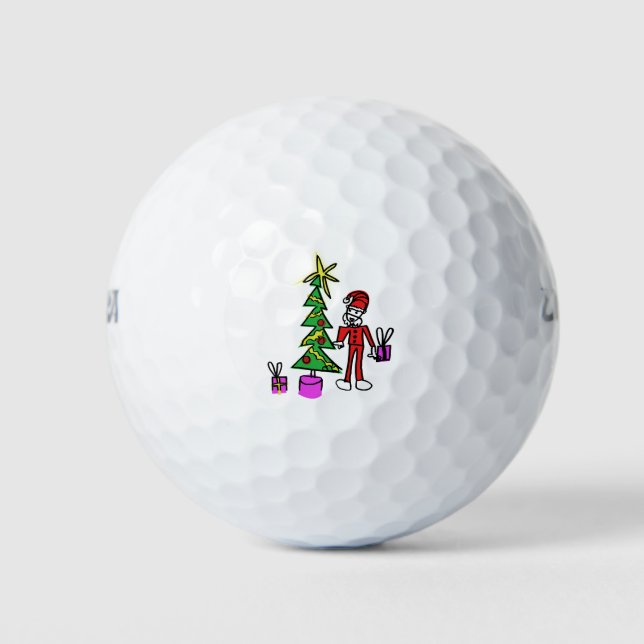Drawn christmas tree golf balls (Front)