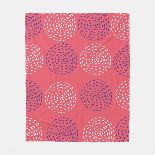 Drawn Circle Pattern Geometric Art Geometric Photo Fleece Blanket (Front)