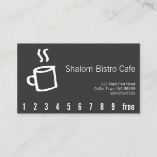 Drawn Coffee Cup Loyalty Punch Card