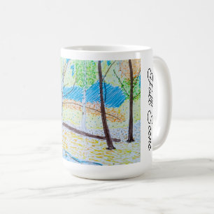 Drawn Fall Scene  Coffee Mug