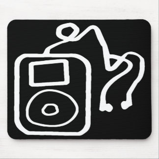 Drawn iPod Black Mousepad