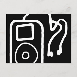 Drawn iPod Black Postcards