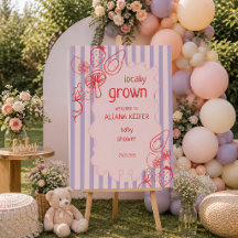 Drawn Locally Grown Garden Baby Shower Welcome