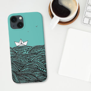 Drawn Paper boat iPhone 13 Case