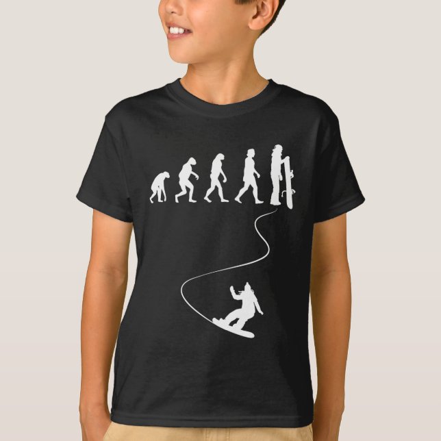 Drawn Simple Evolution Snowboard  T-Shirt (Front)