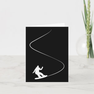 Drawn Simple Snowboard Girl 1  Card