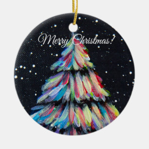 Drawn to Light Ceramic Tree Decoration