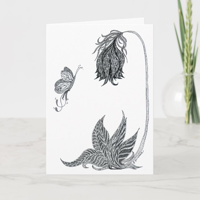 Drawn to Your Beauty Greeting Card (Front)