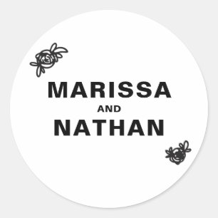 Drawn Together Wedding Classic Round Sticker
