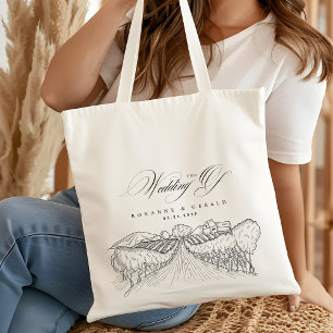 Drawn Vineyard Winery Napa Valley Wedding Favour Tote Bag