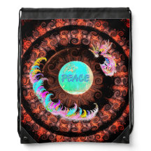 Drawstring Backpack PEACE