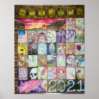 Drawtober 2021 calendar poster