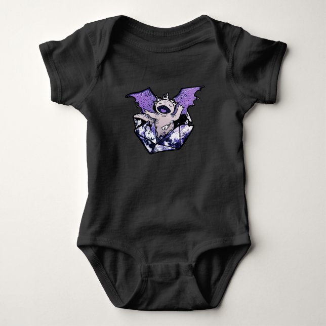 Draxolotyl Hatchling baby one piece Bodysuit (Front)