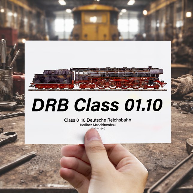 DRB Class 01.10 Deutsche Reichsbahn Steam Train Postcard (DRB Class 01.10 Deutsche Reichsbahn Steam Train. Postcard)