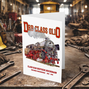 DRB Class 01.10 Steam Train. Deutsche Reichsbahn Thank You Card