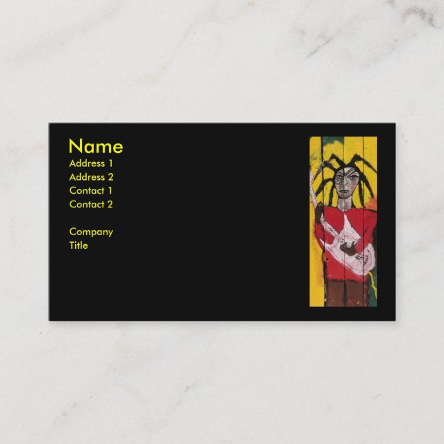 DREAD AS GUITARIST BUSINESS CARD (Front)