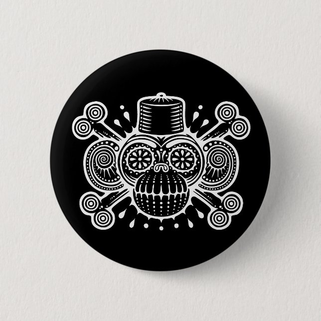 Dread Fezbeard 6 Cm Round Badge (Front)
