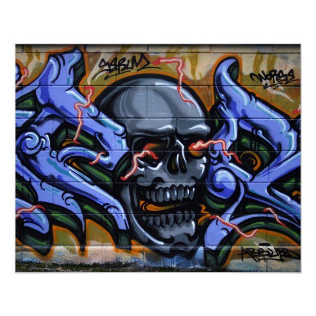 Dreadful Skull With Burning Eyes Poster (Front)