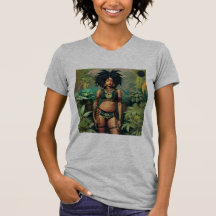 Dreadlock Queen Cheeba Heather Grey T-Shirt
