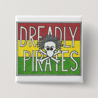 DREADLY PIRATES FLAG 15 CM SQUARE BADGE