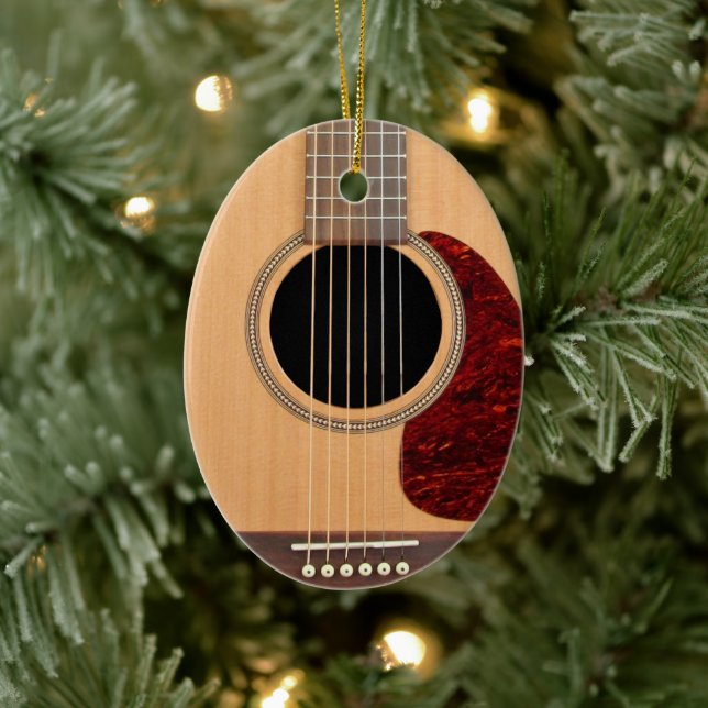 Dreadnought Acoustic 6 String Guitar Ceramic Tree Decoration (Tree)