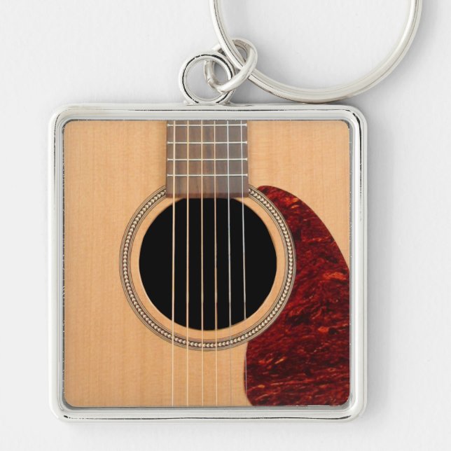 Dreadnought Acoustic 6 String Guitar Key Ring (Front)