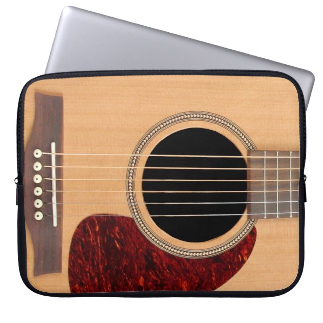 Dreadnought Acoustic 6 String Guitar Laptop Sleeve (Front)