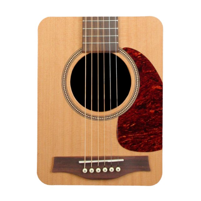 Dreadnought Acoustic 6 String Guitar Magnet (Vertical)