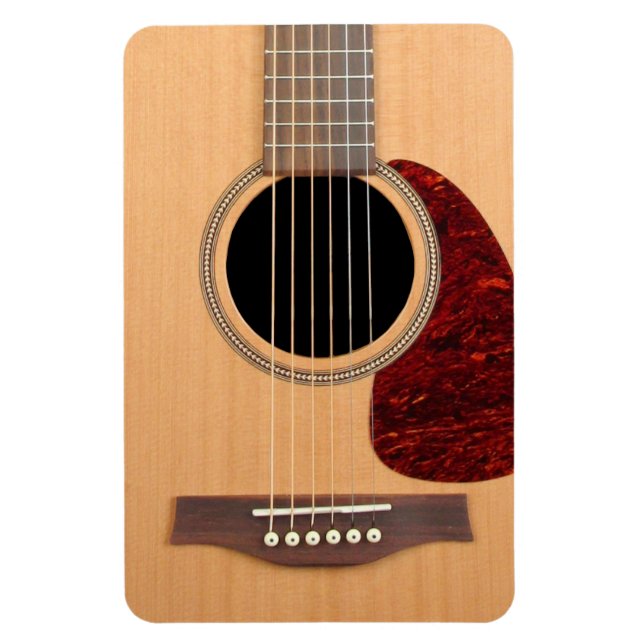 Dreadnought Acoustic 6 String Guitar Magnet (Vertical)
