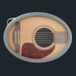 Dreadnought Acoustic 6 String Guitar Oval Belt Buckle<br><div class="desc">Looking for acoustic guitar themed gifts?  These guitar gifts are perfect gifts for guitar players.  Dreadnought Acoustic 6 String Guitar</div>