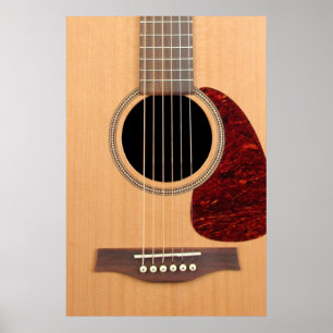 Dreadnought Acoustic 6 String Guitar Poster