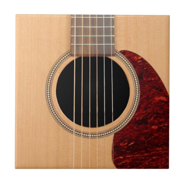 Dreadnought Acoustic 6 String Guitar Tile (Front)